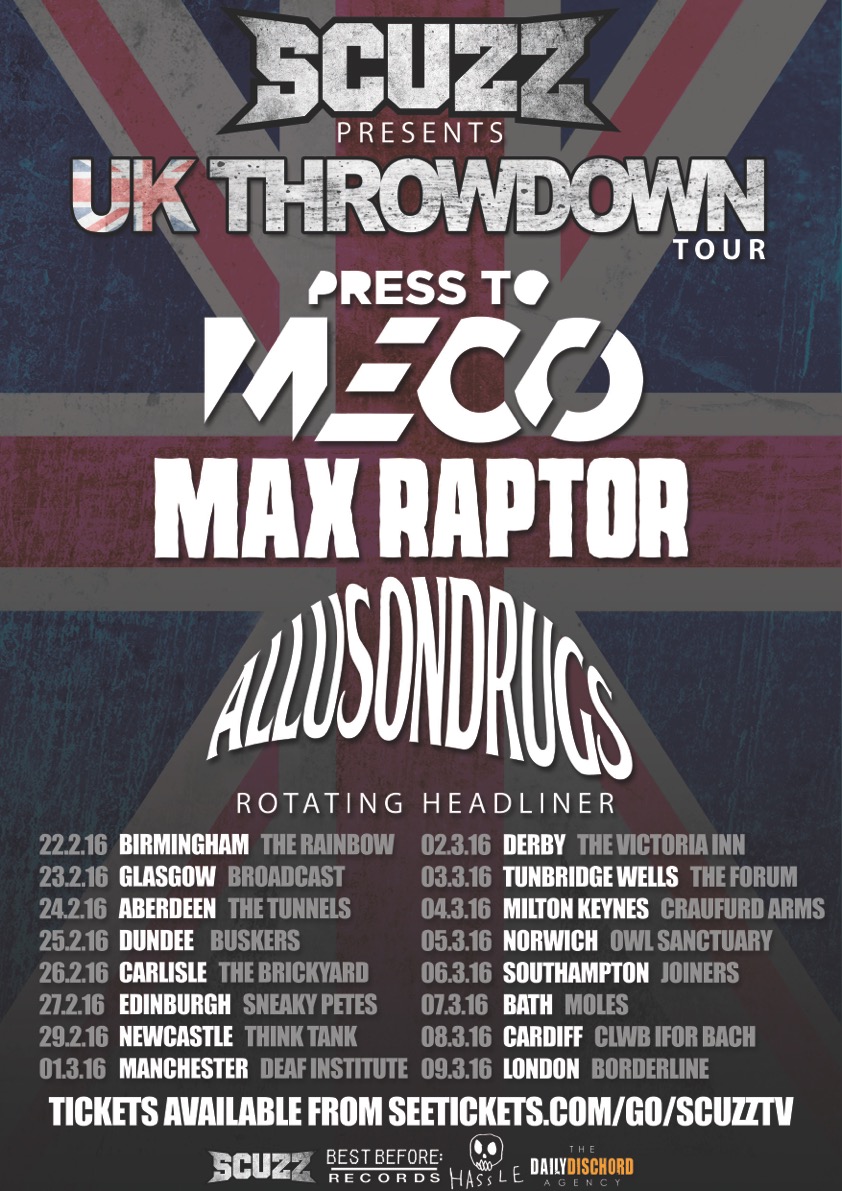 Scuzz UK Throwdown Tour 2016 line-up revealed